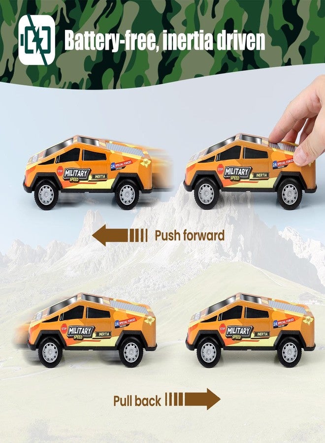 ZOHANINDL 7.1 Inch Monster Truck Kid Toys Set ,Push and Go Friction Power Pull Back Wind up Race Cars,Military Camouflage 1/32 Model Car 3 Pack, Toddlers 3 4 5 6 7 8 9 for Boys and Girls Party Toy Gift - Image 3